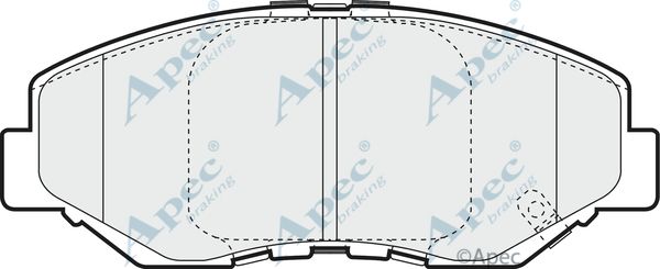 APEC BRAKING stabdžių trinkelių rinkinys, diskinis stabdys PAD1303